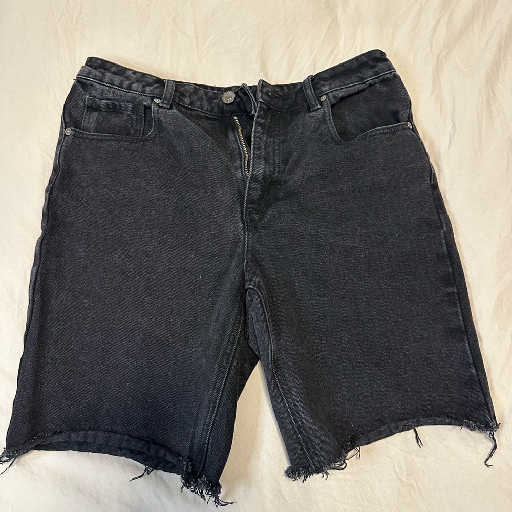 Black Denim Shorts